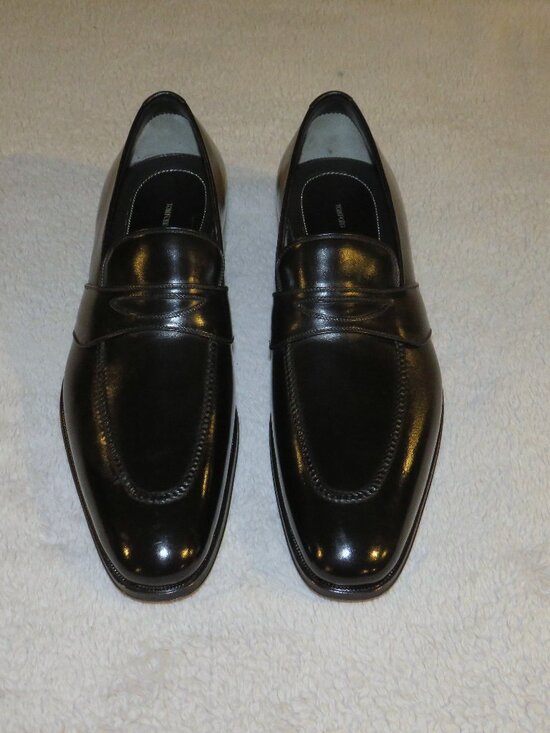 Tom Ford Black Calf Leather Strap Penny Loafers 7 B NWB $2200 main image 5